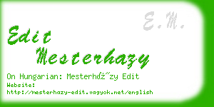 edit mesterhazy business card